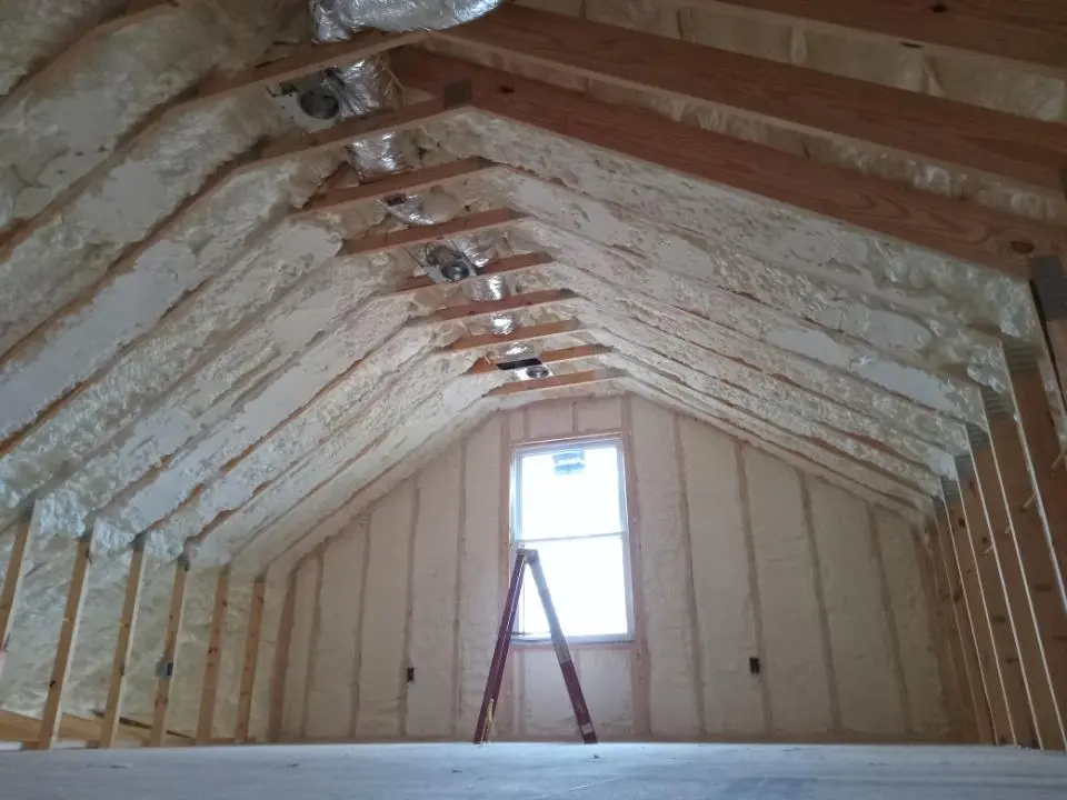 Spray foam roofing application for Crawl Space Insulation project in Ashland